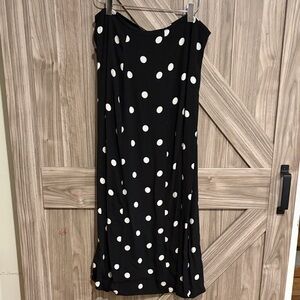 FP Movement by Free People Black and White Polka Dot Midi Skirt